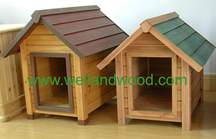 Wooden dog houses