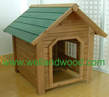 Wood dog house