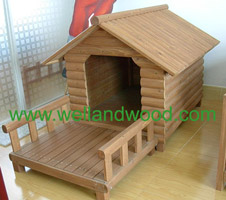 Wood dog houses