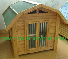 Wood dog houses