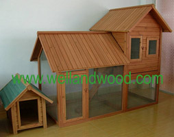 Wooden dog houses